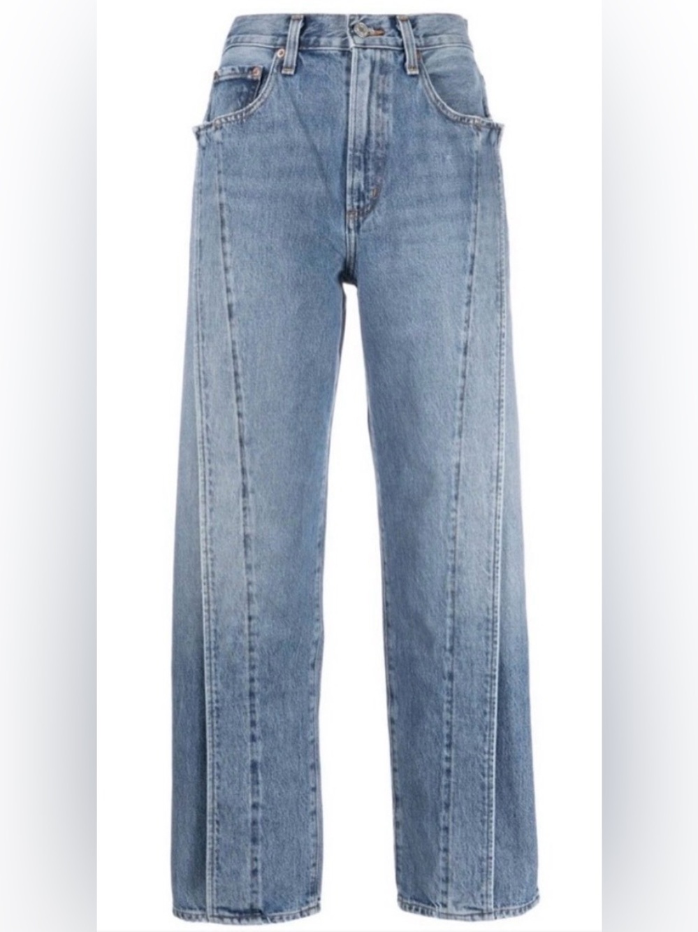 Agolde Women’s Fold Jeans Medium Wash Striped‎ 31